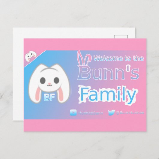 HunneBunn Postcard Postkarte (Vorne/Hinten)