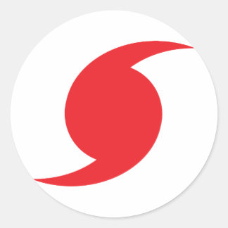 Hunnicane-Symbol Runder Aufkleber