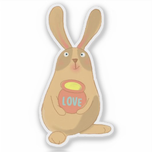 Hunny Bunny Aufkleber (Vorderseite)