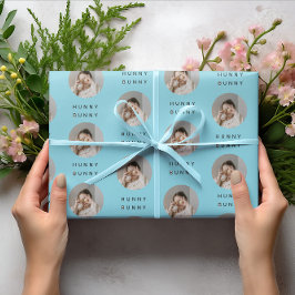 Hunny Bunny Foto Ostergelb | Personalisiert Geschenkpapier