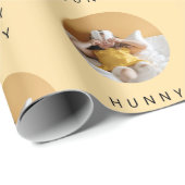 Hunny Bunny Foto Osterorange | Personalisiert Geschenkpapier (Rolleneckpunkt)