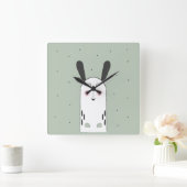 Hunny Cartoon Kids Baby Room Clock Quadratische Wanduhr (Zuhause)