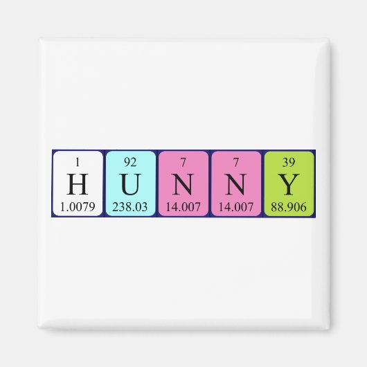 Hunny Peripherischer Name Magnet (Vorne)