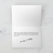 'Hunny' Wildblume geklappt Dankeschön Karte (Innenseite)