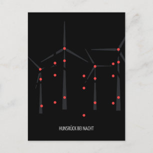 Hunsrück bei Nacht II Postkarte