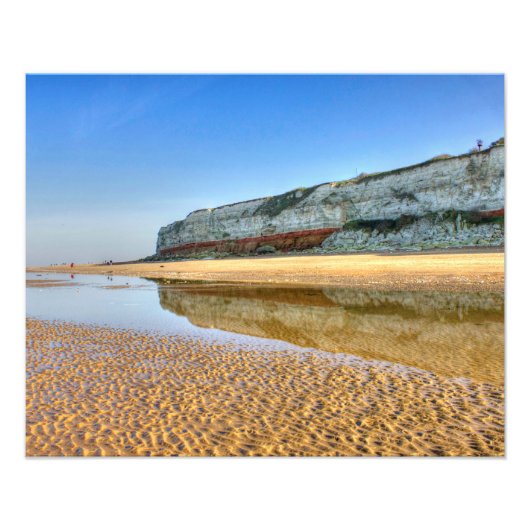 Hunstanton Cliffs Reflected at Low Tide, Norfolk Fotodruck (Vorne)