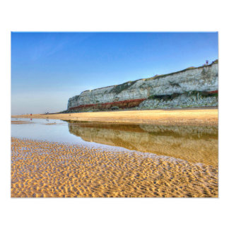 Hunstanton-Klippen bei Ebbe gespiegelt, Norfolk Fotodruck