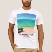 Hunstanton Norfolk Beach Reiseplakat T-Shirt (Vorderseite)