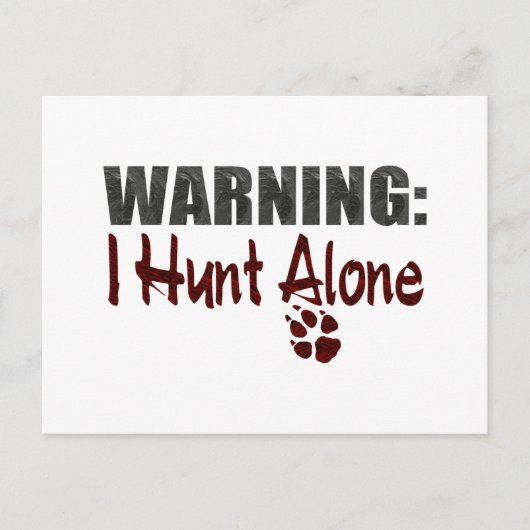Hunt Alone Postkarte (Vorderseite)