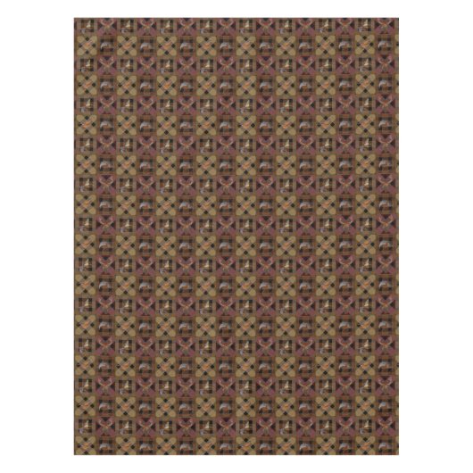 Hunt Club Kariert mit Wildlife Game | Fall Pattern Tischdecke (Vorderseite)