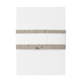 "Hunt is Over" Rustikale Antler Barnwood-Hochzeit Einladungsbanderole (Rückseitenbeispiel)