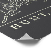 Hunt Or Die Funny Hunting Quote Deer Butcher Chart Poster (Ecke)