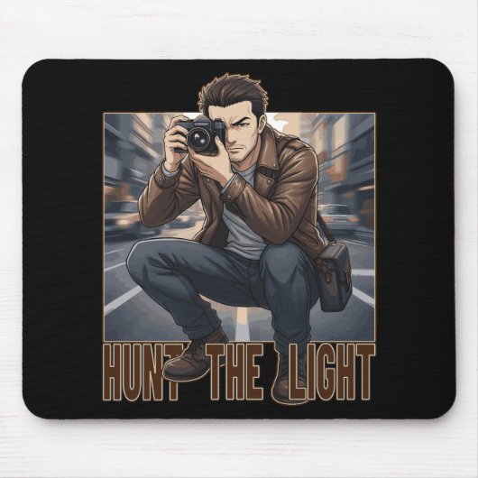 Hunt The Light Vintage Fotograf Professionell Mousepad (Vorne)