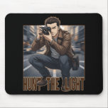 Hunt The Light Vintage Photographer Professional  Mousepad<br><div class="desc">Looking for the perfect gift for the photographer in your life? At AmazingEG, we believe photography is more than just clicking a button; it’s an art form. This "Hunt The Light" design pays homage to the street photographer, the one who patiently waits for the golden hour, the dramatic shadows, and...</div>