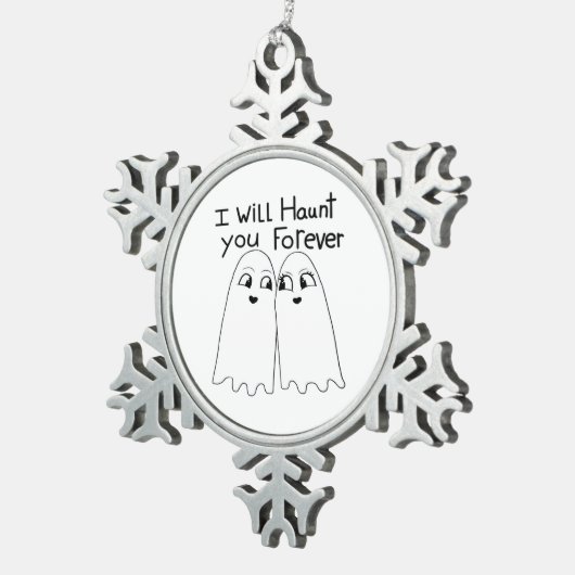 Hunt You - Bis zum Tod tun wir klassisch Schneeflocken Zinn-Ornament (Rechts)