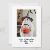 Hunted House Halloween Foto Feiertagskarte (Rückseite)