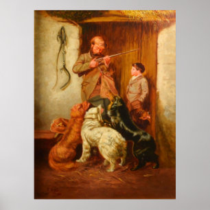 Hunter and Boy von Arthur Fitzwilliam Tait 1876 Poster