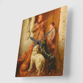 Hunter and Boy von Arthur Fitzwilliam Tait 1876 Quadratische Wanduhr (Winkel)