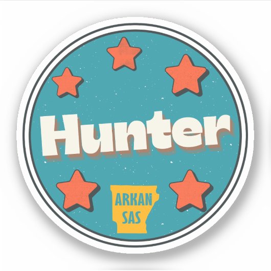 Hunter, Arkansas Sticker (Vorderseite)