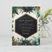 Hunter Auburn Gloaming Wedding Einladung (Stehend Vorderseite)