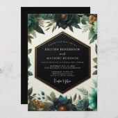 Hunter Auburn Gloaming Wedding Einladung (Vorne/Hinten)