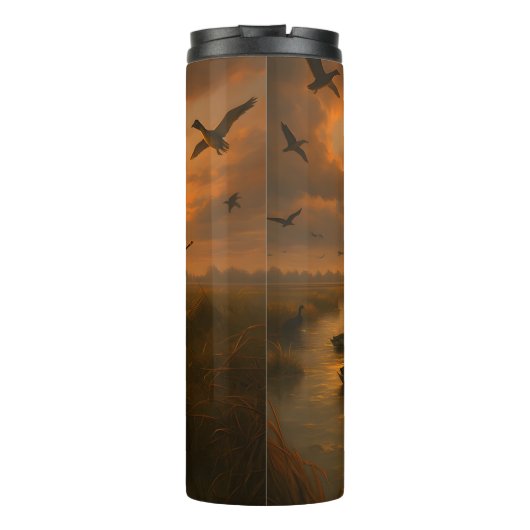 Hunter auf Sunset Marsh mit Enten Thermosbecher (Rückseite)