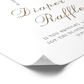 Hunter baby shower - diaper raffle poster (Ecke)