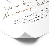Hunter baby shower How big is mommy's belly  Poster (Ecke)
