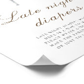 Hunter baby shower - Late night diapers game Poster (Ecke)