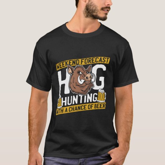 Hunter Beer Hunt Wildlife Hount T-Shirt (Vorderseite)