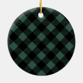 Hunter Buffalo Kariertes Puppy-Dog-Foto Keramik Ornament (Hinten)