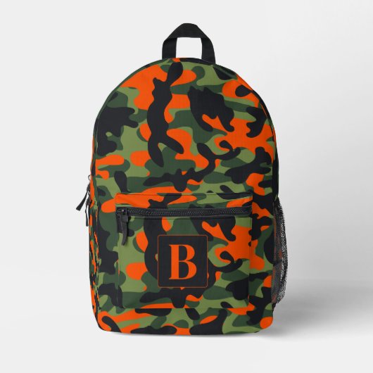 Hunter Camouflage Personalisiert Monogram Camoufla Bedruckter Rucksack (Vorderseite)