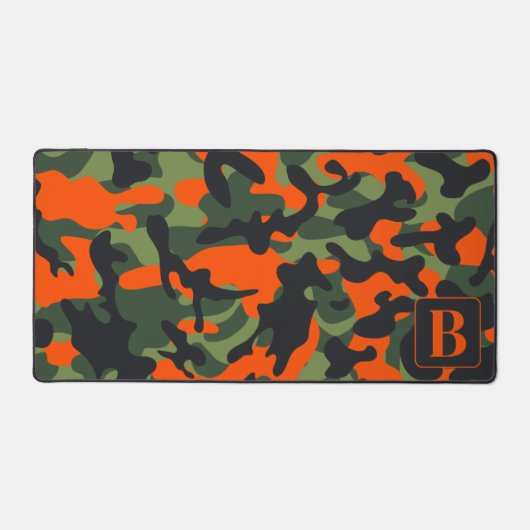 Hunter Camouflage Personalisiert Monogram Camoufla Schreibtischunterlage (Vorderseite)