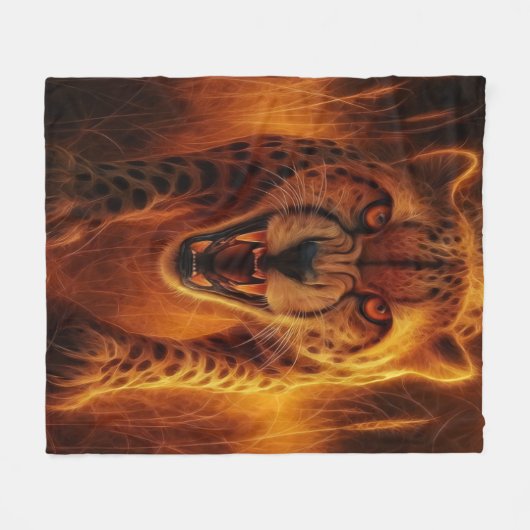 Hunter Cheetah Fleecedecke (Vorderseite (Horizontal))