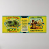 Hunter Clams LabelMilbridge, ME Poster (Vorne)