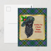 Hunter Clan Abzeichen & Tartan Weihnachts Postkart Postkarte (Vorne/Hinten)