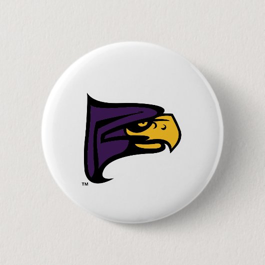 Hunter College Hawk Profil Maskottchen Button (Vorderseite)