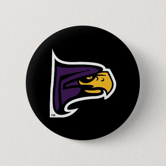 Hunter College Hawk Profil Maskottchen Button (Vorderseite)