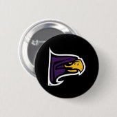 Hunter College Hawk Profil Maskottchen Button (Vorne & Hinten)