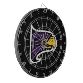 Hunter College Hawk Profil Maskottchen Dartscheibe (Vorderseite Links)