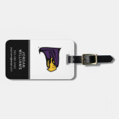 Hunter College Hawk Profil Maskottchen Gepäckanhänger (Vorderseite horizontal)