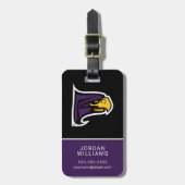 Hunter College Hawk Profil Maskottchen Gepäckanhänger (Vorderseite vertikal)