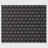 Hunter College Hawk Profil Maskottchen Geschenkpapier (Flach)