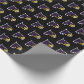 Hunter College Hawk Profil Maskottchen Geschenkpapier (Ecke)