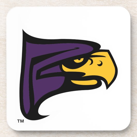 Hunter College Hawk Profil Maskottchen Getränkeuntersetzer (Vorderseite)