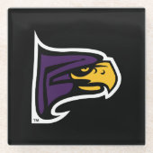 Hunter College Hawk Profil Maskottchen Glasuntersetzer (Vorderseite)