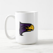 Hunter College Hawk Profil Maskottchen Kaffeetasse (Links)