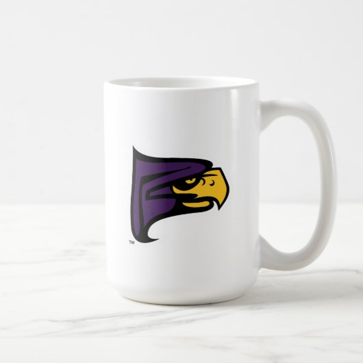 Hunter College Hawk Profil Maskottchen Kaffeetasse (Rechts)