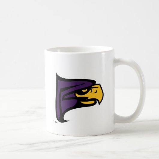 Hunter College Hawk Profil Maskottchen Kaffeetasse (Rechts)