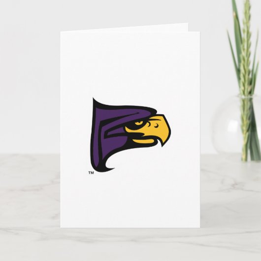 Hunter College Hawk Profil Maskottchen Karte (Vorderseite)